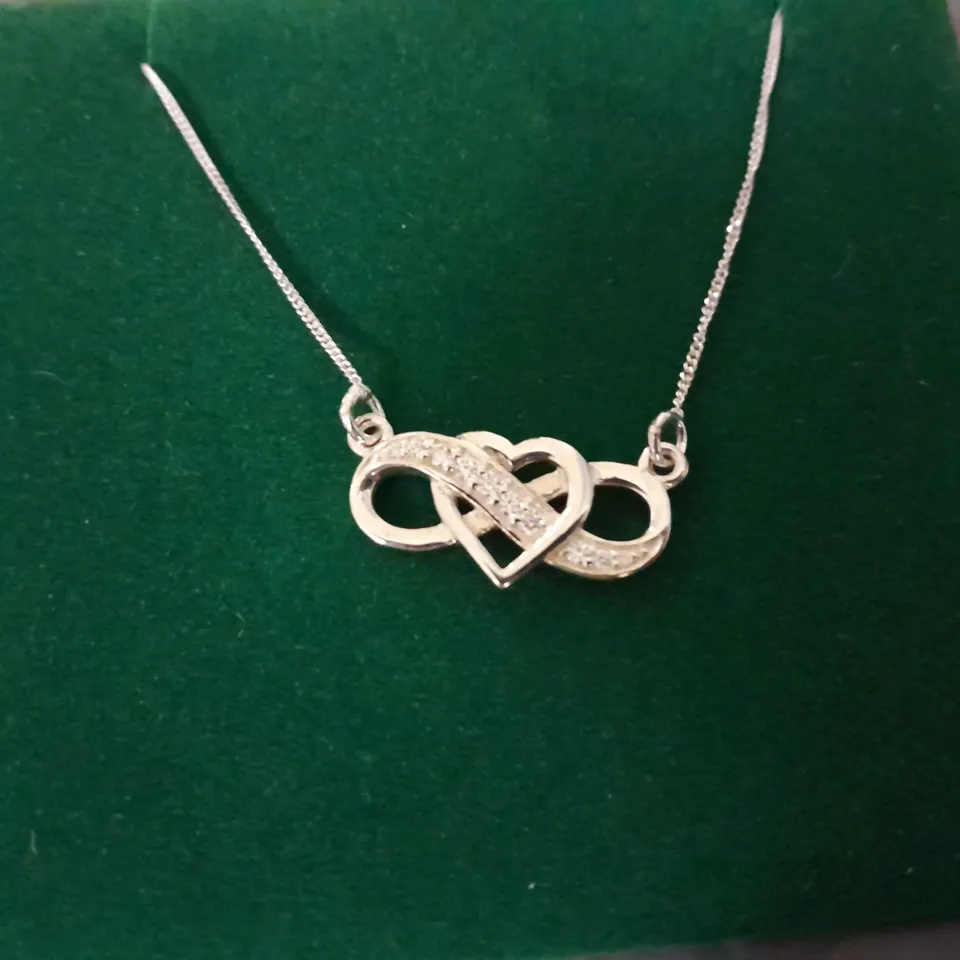 GLENCARA INFINITY HEART NECKLACE - 925 STAMP