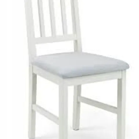 JULIAN BOWEN COXMOOR SOLID OAK DINING CHAIR - WHITE - COLLECTION ONLY 