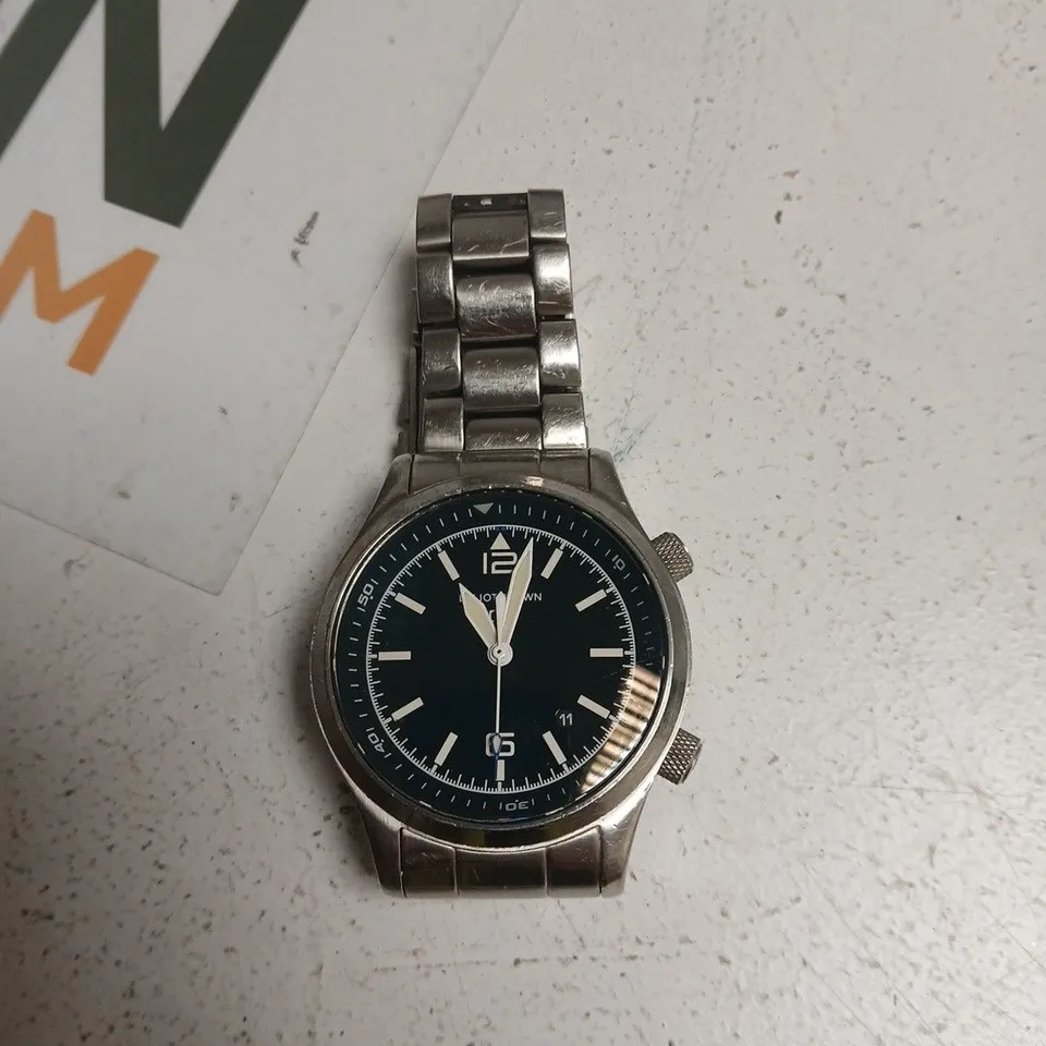 ELLIOT BROWN WRISTWATCH – BLACK DIAL, STAINLESS STEEL CASE & BRACELET