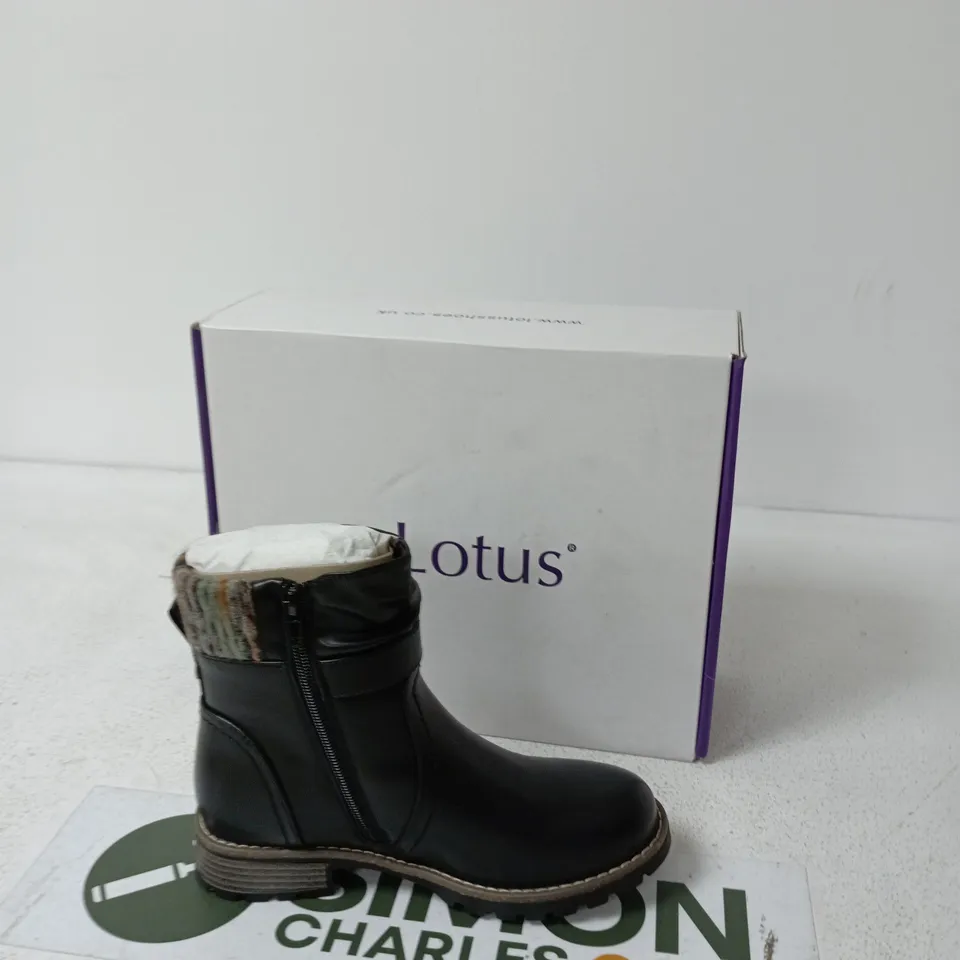 BOXED LOTUS TRIANA ULB461 BLACK BOOTS, UK 3 (EU 36)