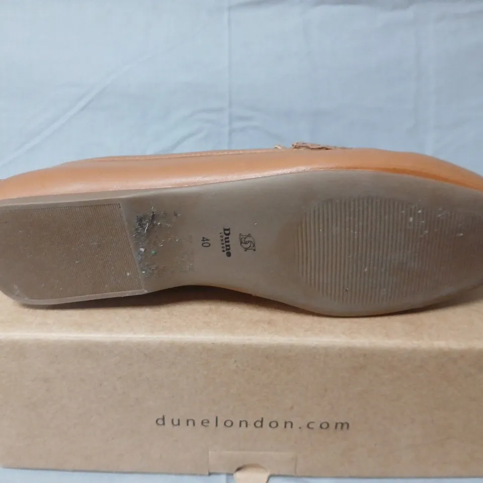 Dune London 51 Greene Tan Leather Woven Driving Loafer – Size 7/40
