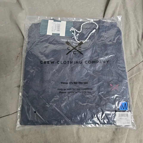 BAGGED CREW CLOTHING COMPANY WAFFLE TEE IN NAVY - MEDIUM