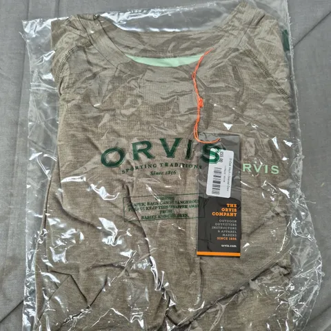 BAGGED ORVIS DRICAST SHORT SLEEVED CREW IN GREEN - MEDIUM