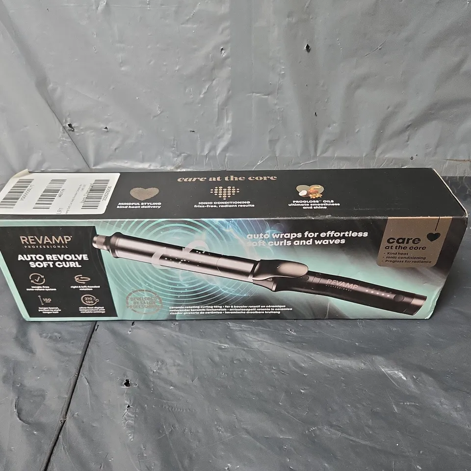 REVAMP SOFT CURL AUTO REVOLVE CERAMIC ROTATING CURLING TONG