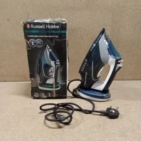 BOXED RUSSELL HOBBS CORDLESS ONE TEMPERATURE STEAM IRON