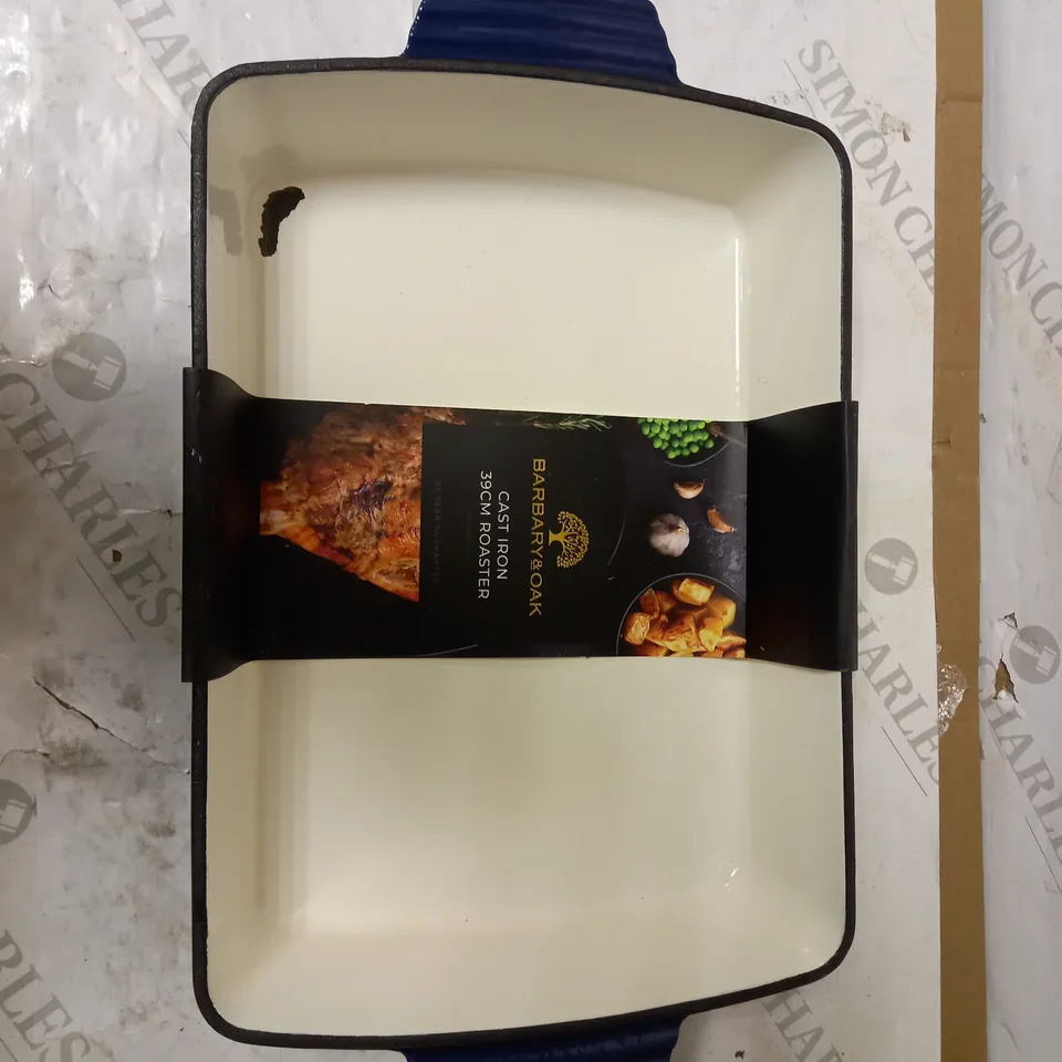 TOWER BARBARY & OAK CAST IRON RECTANGULAR ROASTER - NAVY