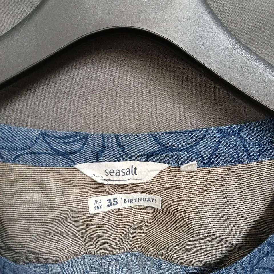 SEASALT WOMEN'S BLUE PATTERNED DRESS SIZE 20