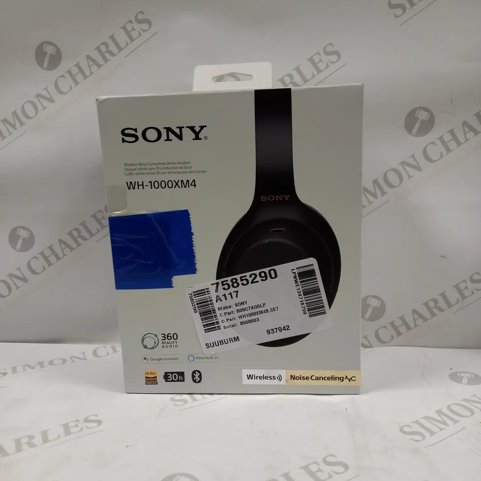 SONY WH-1000XM4 NOISE CANCELLING WIRELESS HEADPHONES 