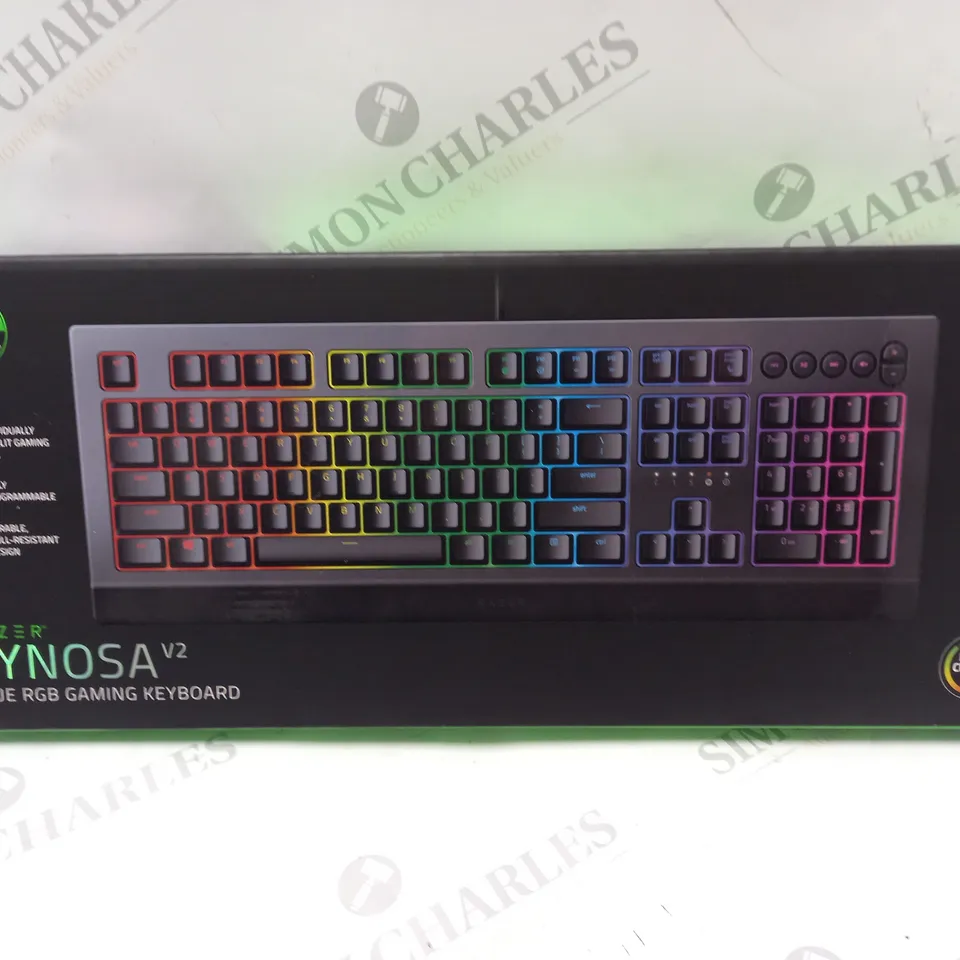BOXED AND SEALED RAZER CYNOSA V2 TRUE RGB GAMING KEYBOARD