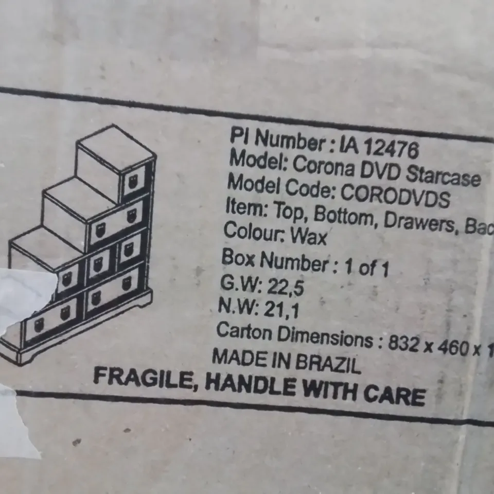 BOXED DEAN 7 DRAWER CHEST WAX