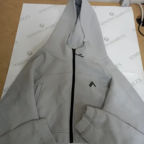 ALPHALETE GREY CROPPED TRACKSUIT TOP