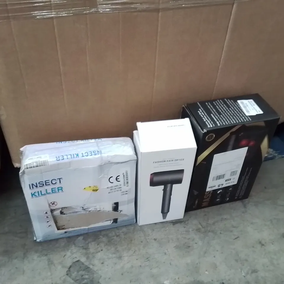 PALLET CONTAINING A LARGE QUANTITY OF ELECTRICAL PRODUCTS TO INCLUDE;HAIR DRYER,INSECT KILLER MACHINE,MASSAGER 