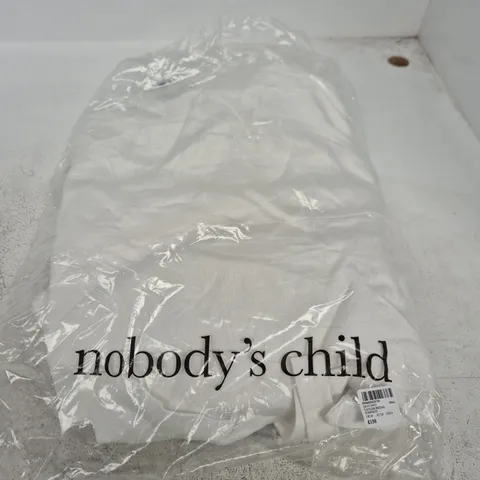 NOBODY'S CHILD TAYLOR BRIDAL JUMPSUIT – WHITE, UK 10 