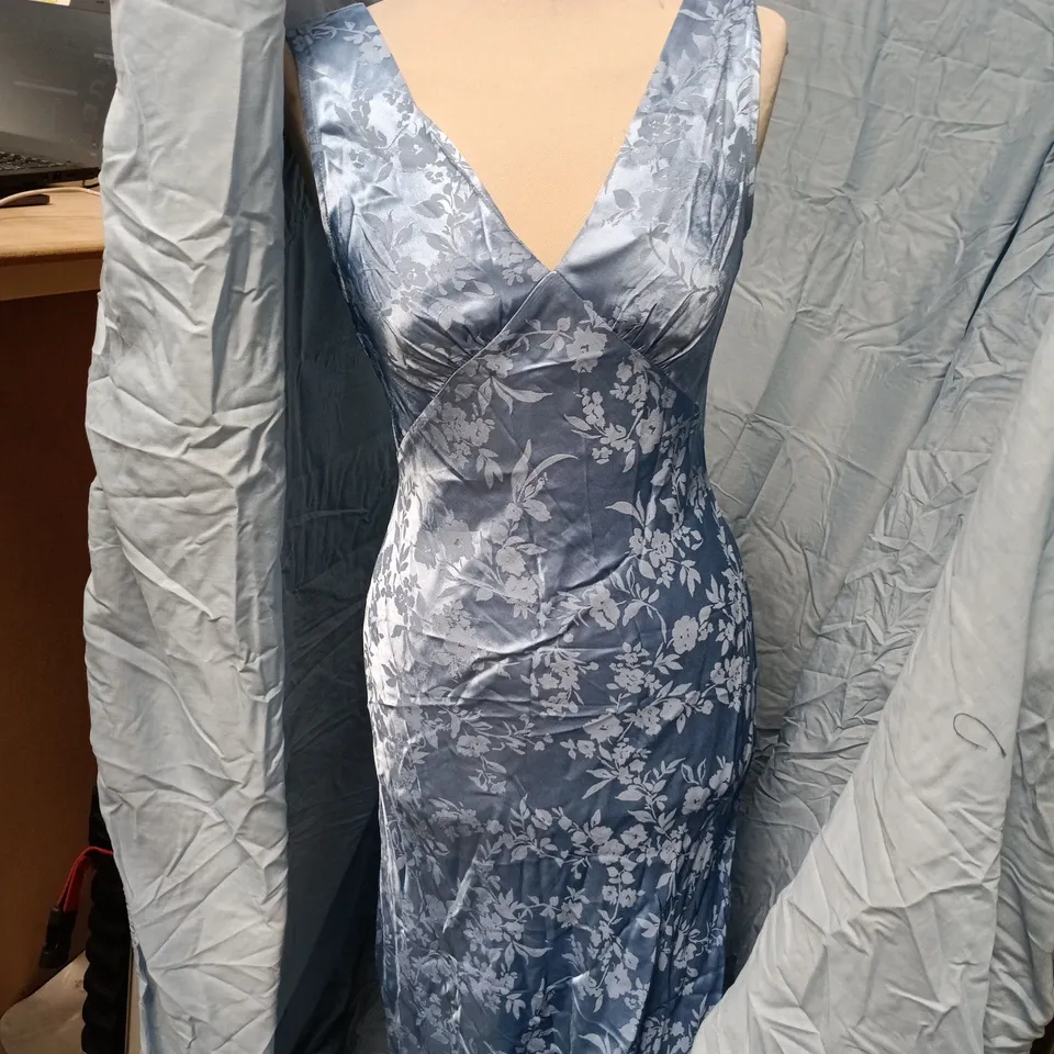 OMNES IRIS JACQUARD DRESS – VISTA BLUE, UK 8