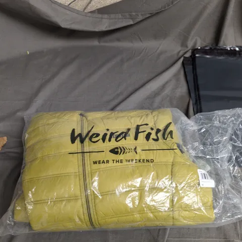 WEIRD FISH LIGHTWEIGHT PADDED MIDLINE JACKET – TARRAGON – UK 14