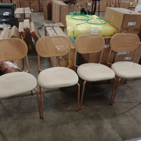 SET OF 4 UPHOLSTERED DINING CHAIRS