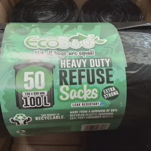 BOX CONTAINING 6 ROLLS OF HEAVY DUTY REFUSE SACKS
