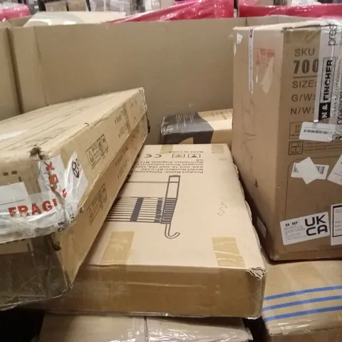 PALLET OF ASSORTED HOUSEHOLD GOODS AND PRODUCTS TO INCLUDE; TODDLER TOWERS, OFFICE CHAIR, TELESCOPIC LADDER ETC