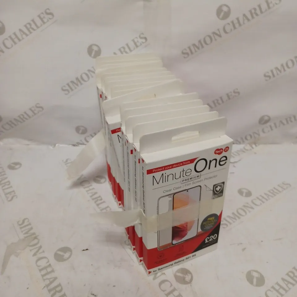 LOT OF 15 MINUTE ONE CLEAR CASE & SCREEN PROTECTOR KITS FOR SAMSUNG GALAXY S21+5G