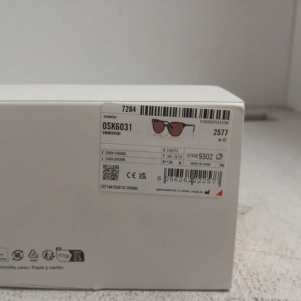 SWAROVSKI SUNGLASSES OSK6031 – DARK HAVANA / BROWN IN CASE