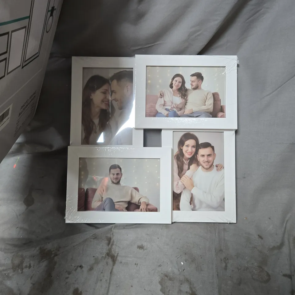 SONGMICS WHITE PHOTO FRAMES SET OF 4, 10 X 15 CM