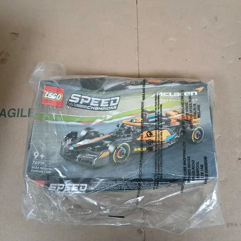 BOXED LEGO SPEED CHAMPION 2023 MCLAREN F1 RACE CAR - 76919