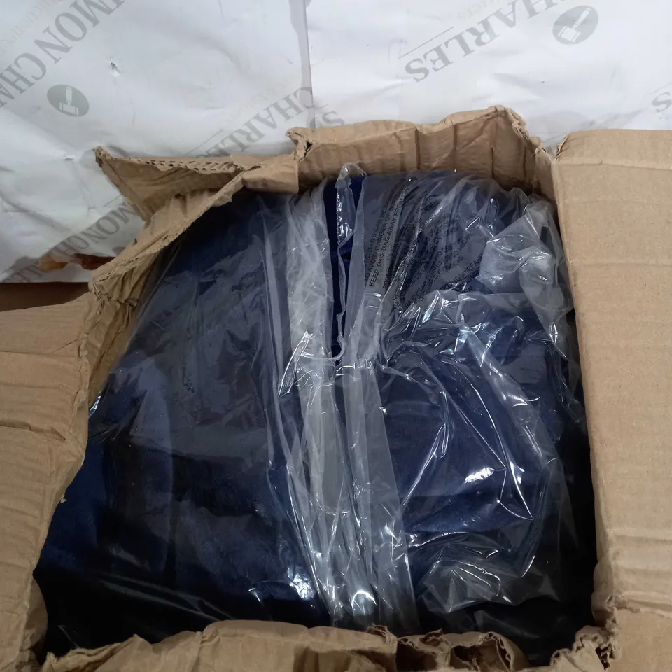 OUTLET COZEE HOME HEATED PLUSH WEARABLE BLANKET NAVY