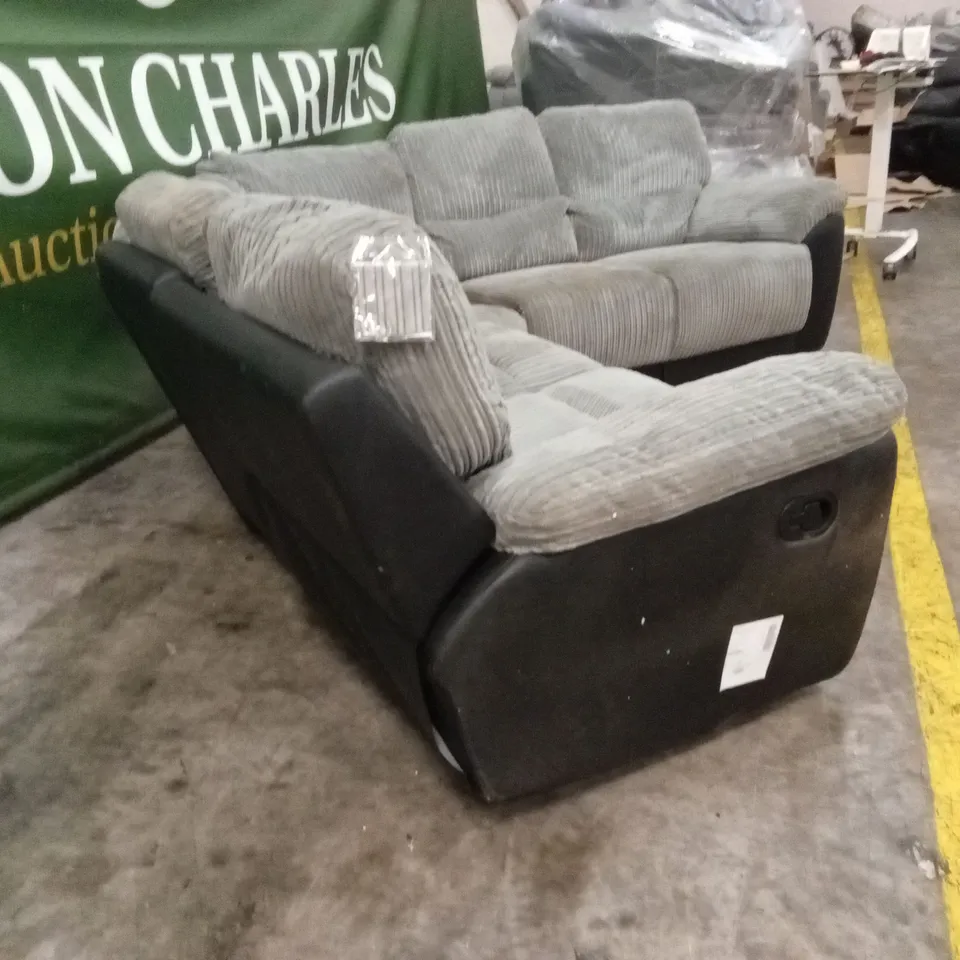 SIENNA FABRIC/FAUX LEATHER HIGH BACK RECLINER CORNER GROUP SOFA RRP £1499