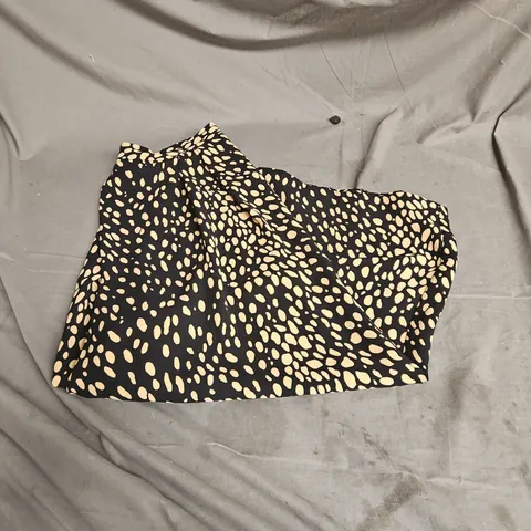 WHISTLES PLEATED WIDE LEG TROUSERS IN BLACK MIX SIZE 14