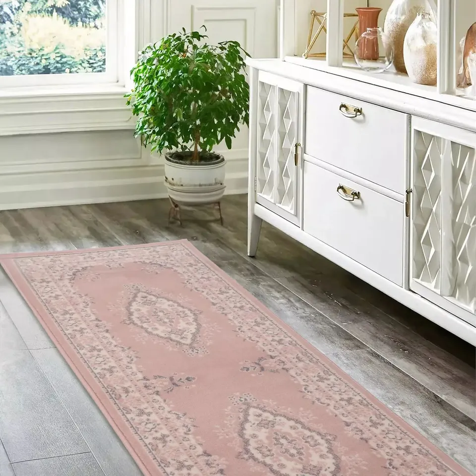 SHIRAZ RUNNER IN PINK BLUSH 67CM X 200CM 