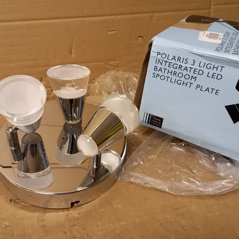 JOHN LEWIS POLARIS 3 LIGHT INTEGRATED LED BATHROOM SPOTLIGHT PLATE