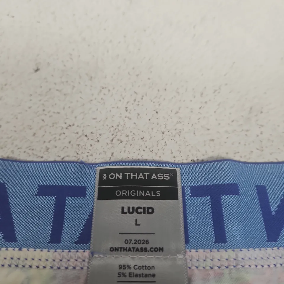 ON THAT ASS ORIGINALS LUCID MEN'S BOXER SHORTS – SIZE L