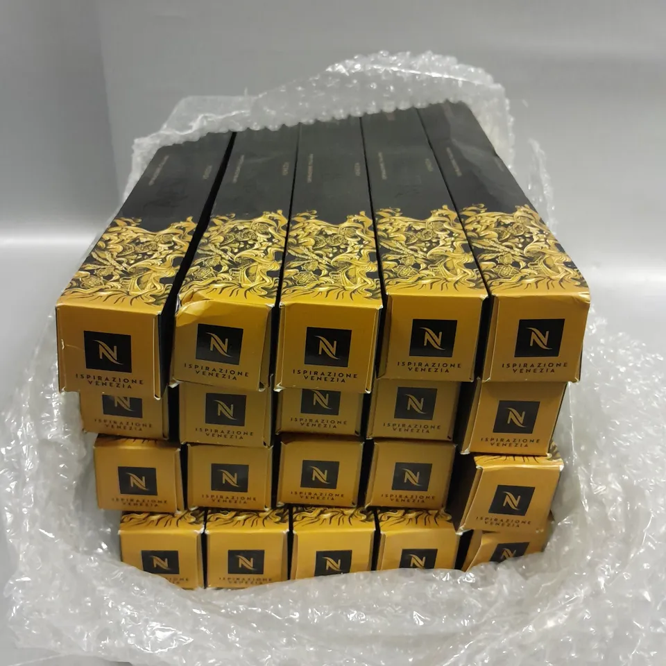 APPROXIMATELY 20 BOXED NESPRESSO VENEZIA COFFEE CAPSULES - 10 CAPSULES PER BOX 