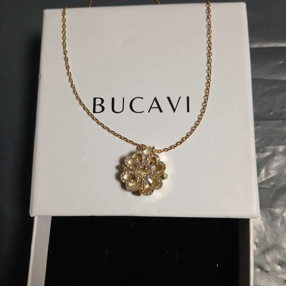BUCAVI GOLD-TONE FLORAL PENDANT NECKLACE