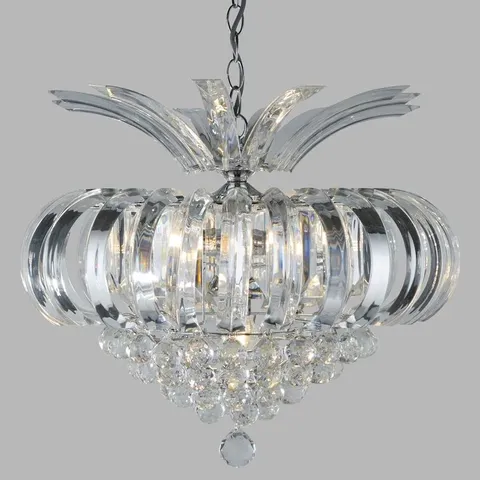 BOXED NESSA 5 LIGHT CRYSTAL CHANDALIER