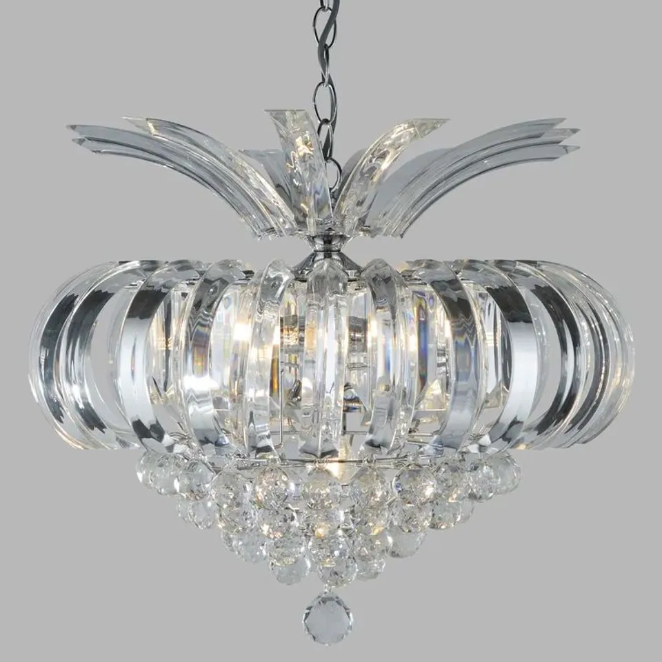 BOXED NESSA 5 LIGHT CRYSTAL CHANDALIER