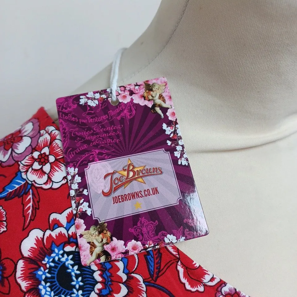 JOE BROWNS SAVANAH BOHO  BUTTON DRESS - FLORAL PRINT - SIZE 18