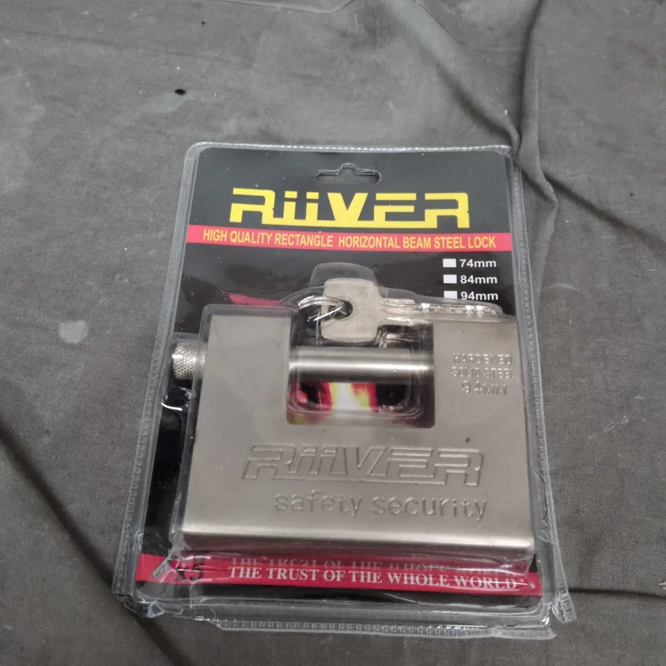 RIIVER SAFETY SECURITY RECTANGLE HORIZONTAL BEAM STEEL LOCK – 74MM/84MM/94MM 