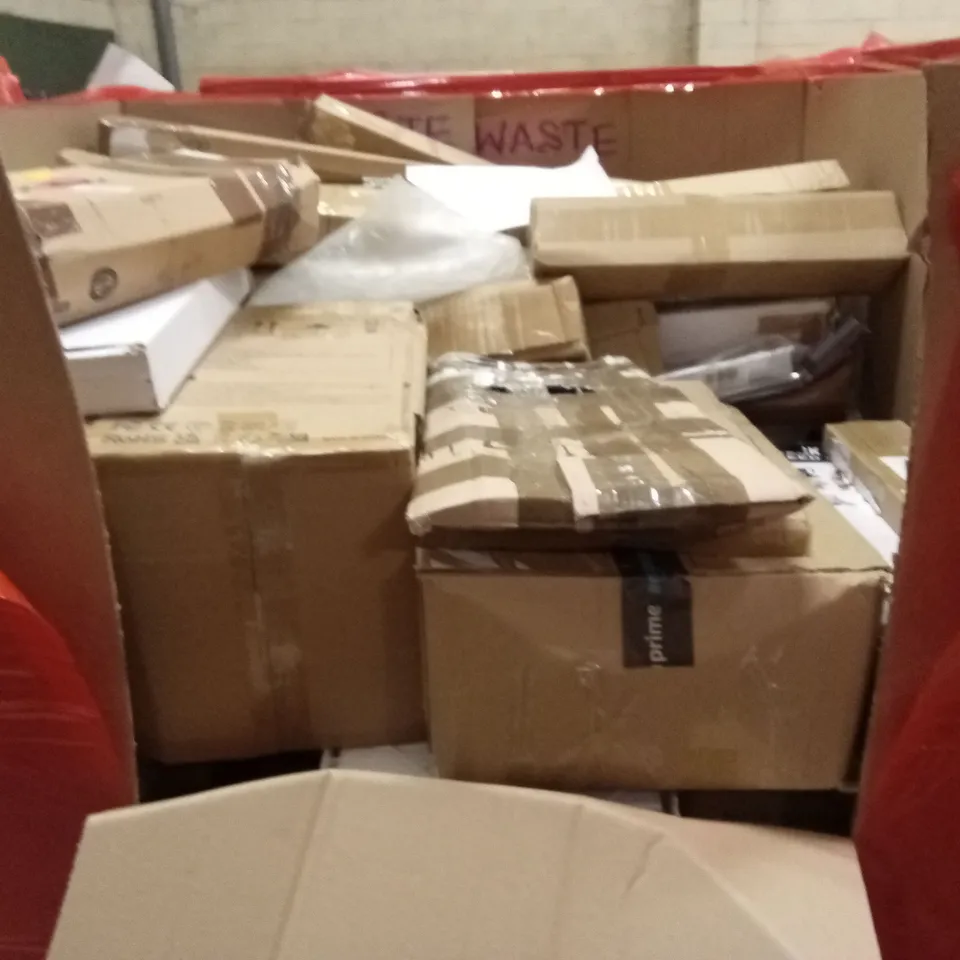 PALLET OF ASSORTED HOUSEHOLD GOODS AND PRODUCTS TO INCLUDE; PORTABLE AIR COOLERS, SANITARY PUMP, BOXED FURNITURE ETC