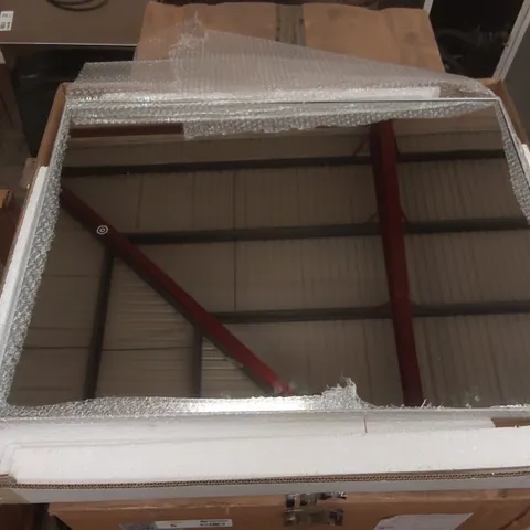 BOXED SAKER STONE LED SILVER FRAME MIRROR - 600 x 800MM