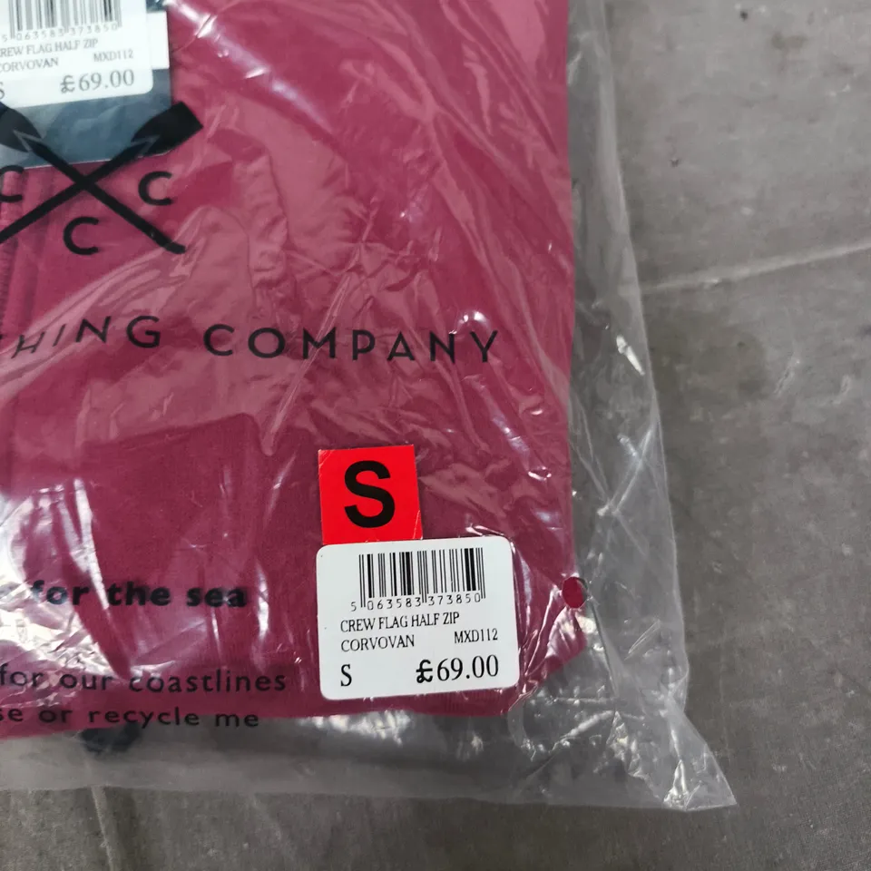 CREW CLOTHING COMPANY PINK HALF ZIP TOP – UK SIZE S
