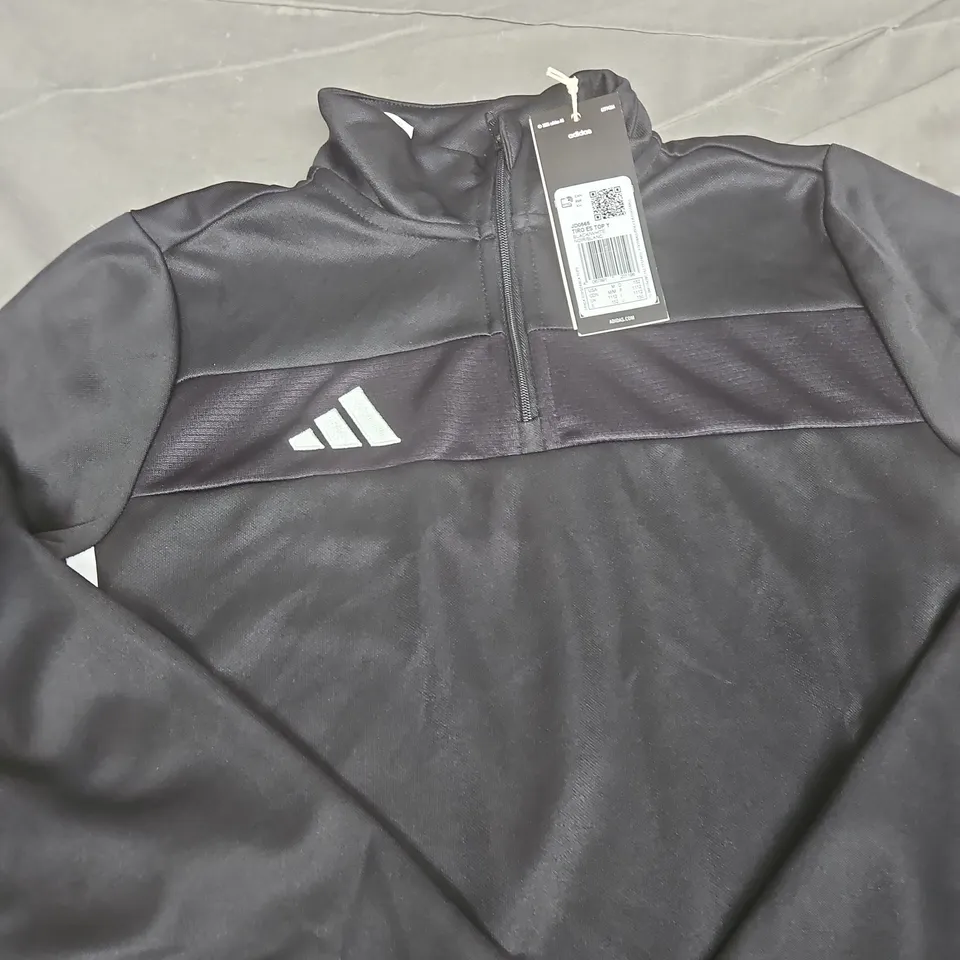 ADIDAS TRACK JACKET BLACK – AEROREADY - SIZE 11/12 YRS