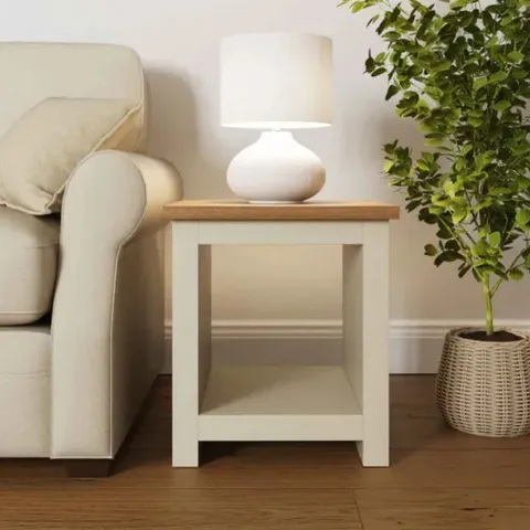BOXED GFW LANCASTER CREAM SIDE TABLE (1 BOX)