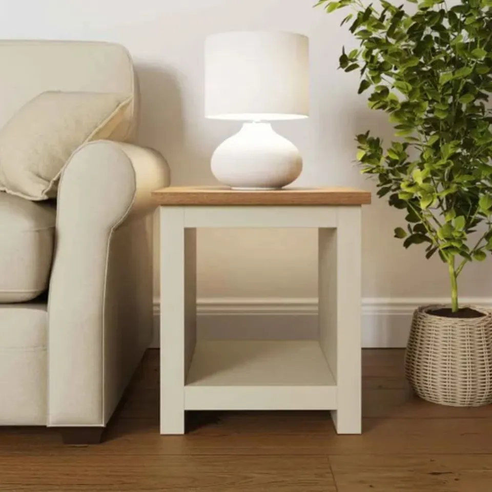 BOXED GFW LANCASTER CREAM SIDE TABLE (1 BOX)