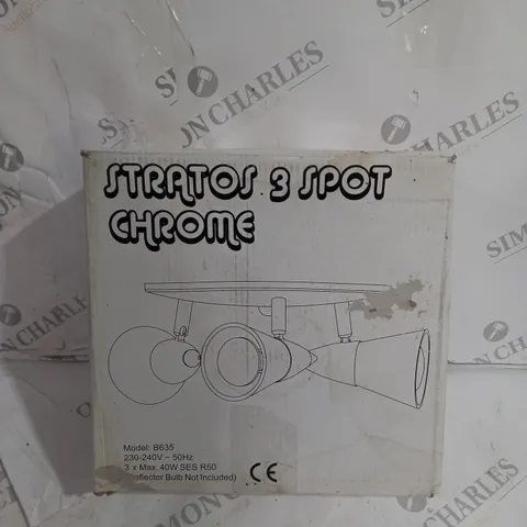 BOXED STRATORS 3 SPOT CHROME CEILING LIGHT