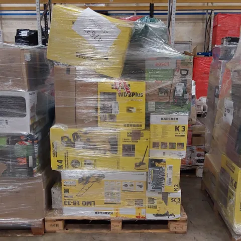 PALLET OF APPROXIMATELY 27 ASSORTED UNPROCESSED RAW RETURNS PRESSURE WASHERS AND WINDOW VACS TO INCLUDE;