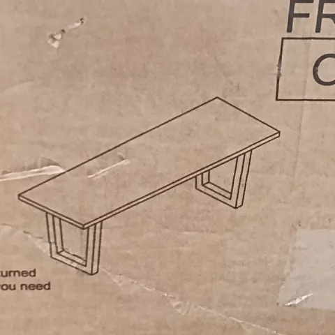 BOXED HALLOWOOD FURNITURE 120CM DINING BENCH - OAK (1 BOX)