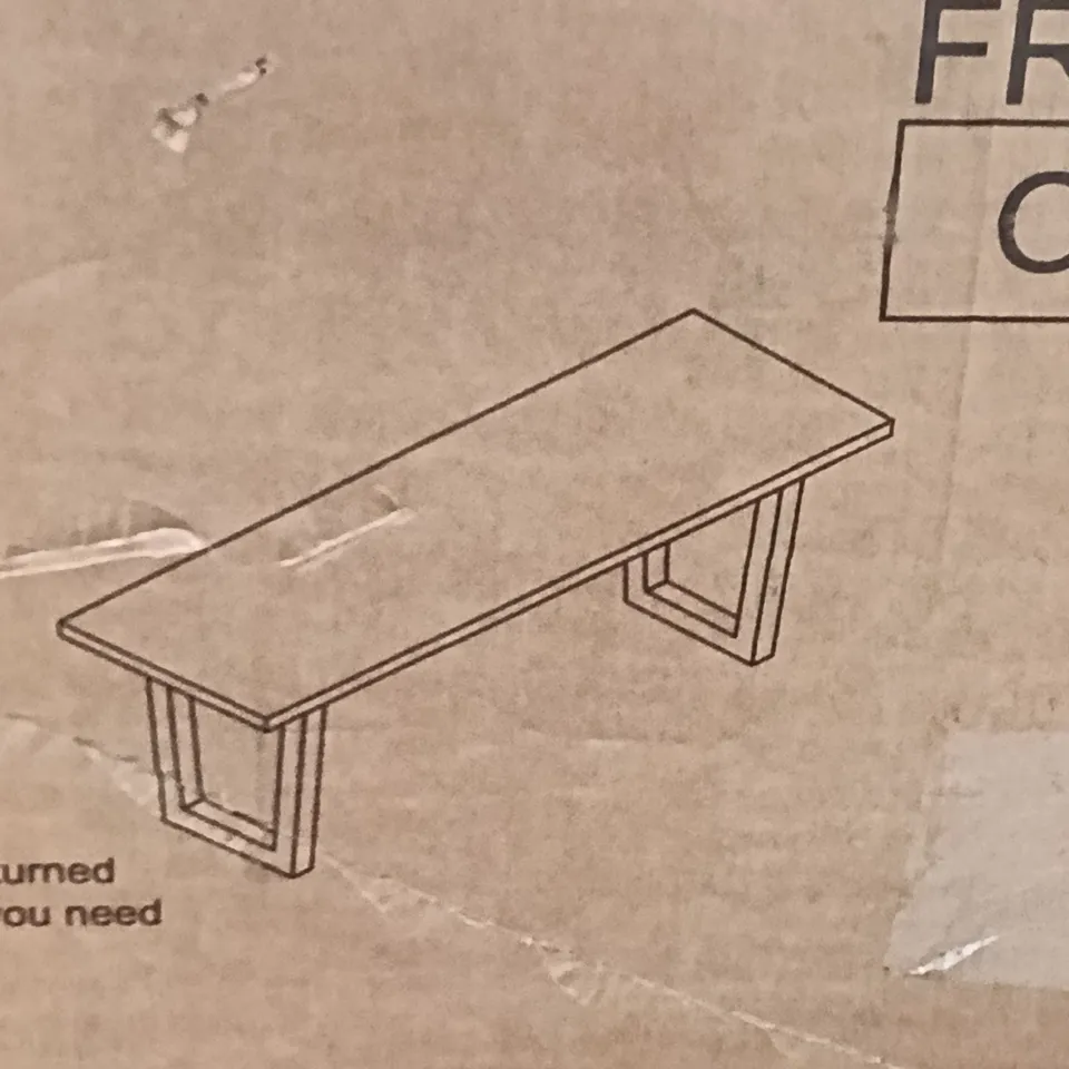 BOXED HALLOWOOD FURNITURE 120CM DINING BENCH - OAK (1 BOX)