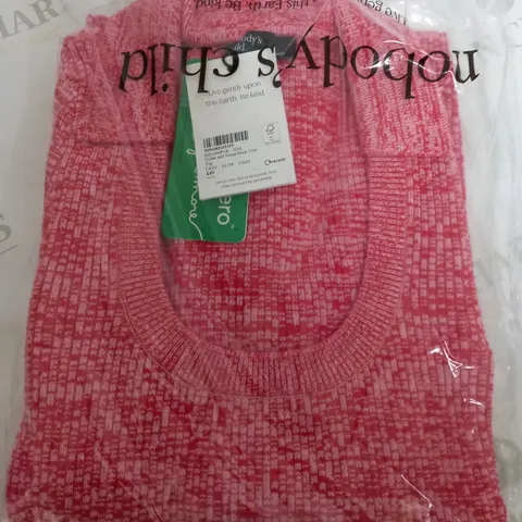 NOBODYS CHILD COLLAR AND SCOOP NECK TRIM TOP IN RED - UK10