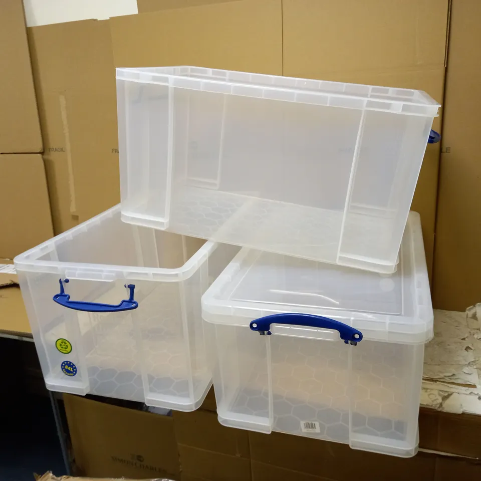 REALLY USEFUL CLEAR PLASTIC STORAGE BOX